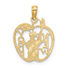 Lex & Lu 14k Yellow Gold Cut-out New York w/Statue of Liberty in Apple Charm - 3 - Lex & Lu