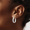 Lex & Lu Sterling Silver w/Rhodium Hinged Earrings LAL23671 - 3 - Lex & Lu