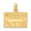 Lex & Lu 14k Yellow Gold #1 Teacher Charm LALC3119 - Lex & Lu