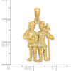 Lex & Lu 14k Yellow Gold Large Gemini Zodiac Charm - 3 - Lex & Lu