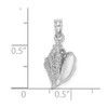 Lex & Lu 14k White Gold 2D Conch Shell Charm - 3 - Lex & Lu