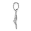 Lex & Lu 14k White Gold Hummingbird Pendant - 2 - Lex & Lu