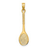 Lex & Lu 14k Yellow Gold 3D Tennis Racquet Charm - 4 - Lex & Lu