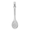 Lex & Lu 14k White Gold 3D Tennis Racquet Pendant - 4 - Lex & Lu