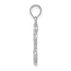 Lex & Lu 14k White Gold Swoosh Basketball and Net Pendant - 2 - Lex & Lu