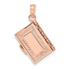 Lex & Lu 14k Rose Gold 3D Holy Bible w/Lord's Prayer Moveable Charm - 4 - Lex & Lu