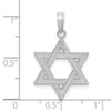 Lex & Lu 14k White Gold Engraved Star of David Charm - 3 - Lex & Lu