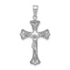 Lex & Lu 14k White Gold Crucifix Pendant LALC4345W - Lex & Lu