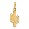 Lex & Lu 14k Yellow Gold Cactus CZ Pendant - 3 - Lex & Lu