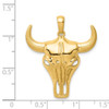 Lex & Lu 14k Yellow Gold Steer Skull Pendant - 4 - Lex & Lu