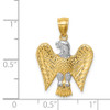 Lex & Lu 14k Yellow Gold w/Rhodium Eagle Pendant - 4 - Lex & Lu