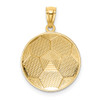 Lex & Lu 14k Yellow Gold Soccer Pendant - 3 - Lex & Lu