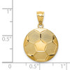 Lex & Lu 14k Yellow Gold Soccer Pendant - 4 - Lex & Lu