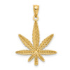 Lex & Lu 14k Yellow Gold Leaf Pendant - 3 - Lex & Lu