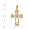 Lex & Lu 14k Yellow Gold Celtic Cross Charm - 4 - Lex & Lu