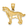 Lex & Lu 14k Yellow Gold D/C Labrador Retriever Pendant - 3 - Lex & Lu