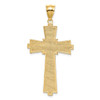 Lex & Lu 14k Yellow Gold D/C Cross Pendant LALC4759 - 3 - Lex & Lu