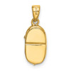 Lex & Lu 14k Yellow Gold 3D December Synthetic Stone Engraveable Shoe Charm - 3 - Lex & Lu