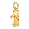 Lex & Lu 14k Yellow Gold 3D November Synthetic Stone Engraveable Shoe Charm - 2 - Lex & Lu