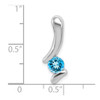 Lex & Lu Sterling Silver Blue Topaz Pendant LAL23698 - 3 - Lex & Lu
