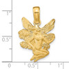 Lex & Lu 14k Yellow Gold Satin and Polished Fairy Charm - 3 - Lex & Lu