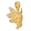 Lex & Lu 14k Yellow Gold Satin and Polished Fairy Charm - 5 - Lex & Lu