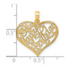 Lex & Lu 14k Yellow Gold Solid Talking Happy Birthday Heart Charm - 3 - Lex & Lu