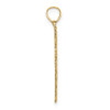 Lex & Lu 14k Yellow Gold Solid Polished Candy Cane Charm - 2 - Lex & Lu