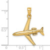 Lex & Lu 14k Yellow Gold 3D Jet Charm - 3 - Lex & Lu