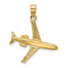 Lex & Lu 14k Yellow Gold 3D Jet Charm - 4 - Lex & Lu