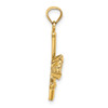 Lex & Lu 14k Yellow Gold Solid Open-Backed Glove/Bat/Ball Baseball Charm - 2 - Lex & Lu