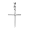 Lex & Lu 14k White Gold Polished Cross Pendant LALD1660W - 3 - Lex & Lu