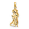 Lex & Lu 14k Yellow Gold Praying Girl Charm - 3 - Lex & Lu