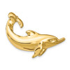 Lex & Lu 14k Yellow Gold Dolphin with Tail Up Slide - Lex & Lu