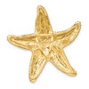 Lex & Lu 14k Yellow Gold Textured Fits up to 6mm, 8mm Starfish Slide - 3 - Lex & Lu