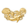 Lex & Lu 14k Yellow Gold Dolphin and Shell Cluster Slide - Lex & Lu