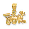Lex & Lu 14k Yellow Gold 3D Locomotive Charm LALD3304 - Lex & Lu