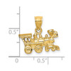 Lex & Lu 14k Yellow Gold 3D Locomotive Charm LALD3304 - 3 - Lex & Lu