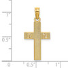 Lex & Lu 14k Yellow Gold RN Cross Charm - 3 - Lex & Lu