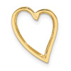 Lex & Lu 14k Yellow Gold Polished Heart Chain Slide LALD3822 - 3 - Lex & Lu