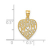 Lex & Lu 14k Yellow Gold Mom in Heart Charm - 4 - Lex & Lu