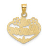 Lex & Lu 14k Yellow Gold #1 Sister in Heart Charm - 4 - Lex & Lu