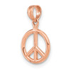 Lex & Lu 14k Rose Gold 3D Peace Symbol Charm - 4 - Lex & Lu