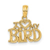 Lex & Lu 14k Yellow Gold I Heart My Bird Charm - Lex & Lu