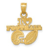 Lex & Lu 14k Yellow Gold I Heart Football Charm - Lex & Lu