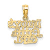 Lex & Lu 14k Yellow Gold Polished Daddy's Little Girl Charm - 4 - Lex & Lu