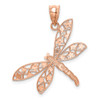 Lex & Lu 14k Rose Gold Polished Dragonfly Pendant - 3 - Lex & Lu