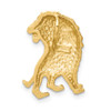 Lex & Lu 14k Yellow Gold Brushed and D/C Lion Chain Slide - 3 - Lex & Lu
