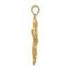 Lex & Lu 14k Yellow Gold Polished and Textured Snake Pendant - 2 - Lex & Lu