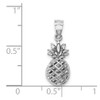 Lex & Lu 14k White Gold White Polished 3D Pineapple Pendant - 3 - Lex & Lu